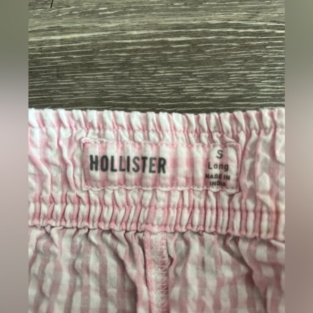 NWOT Hollister Gingham Baggy Seersucker Pants - Picture 3 of 3